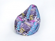 Кресло-мешок Россия Велюр среднее Музыка