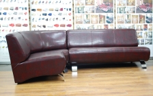 Диван офисный угловой Gruppo 396 Клерк 5 левый угол Бордовый