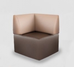 Секция угловая 90 внутренняя Unital Лабиринт 153 Бежевый/Коричневый экокожа