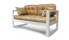 Диван СК Комплект двухместный DEmoku Д-2 серебристо-серый_белый