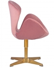 Кресло дизайнерское DOBRIN DOBRIN SWAN gold розовый велюр BLUVEL5