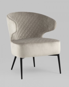 Кресло лаунж Stool Group Royal велюр Светло-серый