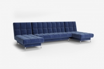 Диван МЛК, г. Можга Финка-2 п-образный, без подлокотников, велюр Пони 13