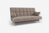 Диван Можгинский лесокомбинат Финка-2 ДК, подлокотники хром, подушки, велюр Пони 04