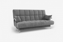 Диван Можгинский лесокомбинат Финка-2 ДК, подлокотники хром, подушки, велюр Пони 12