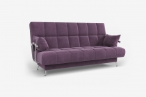 Диван Можгинский лесокомбинат Финка-2 ДК, подлокотники хром, подушки, велюр Пони 33