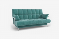 Диван Можгинский лесокомбинат Финка-2 ДК, подлокотники хром, подушки, велюр Электра 103