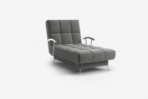 Оттоманка МЛК, г. Можга Финка-2 ОТ, подлокотники хром, велюр Пони 12