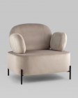 Кресло Stool Group Кэнди с подлокотниками велюр Светло-серый