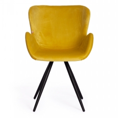 Кресло Tetchair BOEING mod. 9120 металл/вельвет, 42x58x84.5x47см, желтый HLR 40/черный