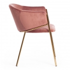 Кресло Tetchair KRONOS mod. 8158 металл/вельвет, коралловый/золотые ножки, V062-23