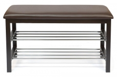Обувница Tetchair SR-0628 дерево/металл/экокожа, 81х31х49см, коричневый