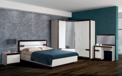 Спальня Яна Ронда набор 2 Венге Белый глянец