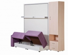 Шкаф-диван-кровать Новый век Смарт 1 3-в-1 правый 1600 Ясень шимо темный