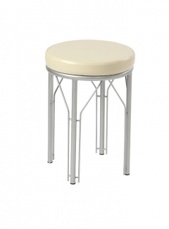 Табурет Командор CТ 02 металлик,винилкожа Бежевый