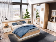 Спальный гарнитур Любимый дом Фиджи 5 Дуб Золотой Белый