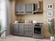 Кухонный гарнитур Любимый дом Амели-3 6 Черный Оникс серый