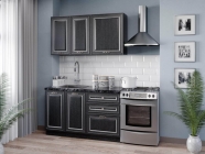 Кухонный гарнитур 2000 Любимый дом Италия 05 Черный Дуб темный