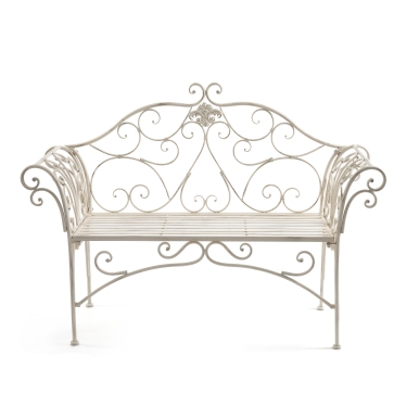 Скамья Tetchair Secret de Maison BEAUJOLAIS mod. PL08-8574 металл, 136х46х96см, белый антик antique white