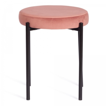 Табурет Tetchair REVO mod. 7034 ткань/металл, 44 х 44 х 47 см, коралловый barkhat 15 /черный
