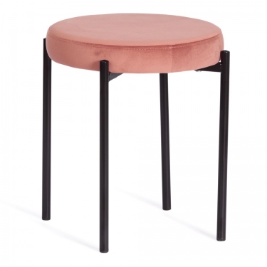 Табурет Tetchair REVO mod. 7034 ткань/металл, 44 х 44 х 47 см, коралловый barkhat 15 /черный