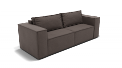 Диван Berhouse Рашт ЗР Цвет фасада Коричневый Тип Прямой Материал фасада Металл/Велюр