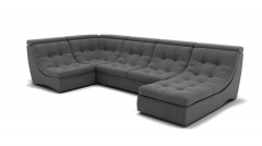 Диван Berhouse Монако-4 ЗР Цвет фасада Голубой Тип Универсальный Материал фасада Металл/Велюр