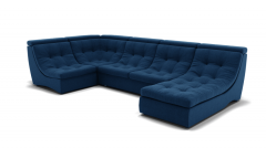 Диван Berhouse Монако-4 ЗР Цвет фасада Коричневый Тип Универсальный Материал фасада Металл/Велюр