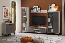 Комплект мебели для гостиной SILVA Марсель 1 Софт Графит Дуб Крафт серый