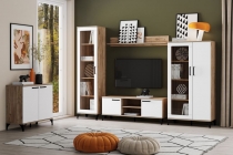 Комплект мебели для гостиной SILVA Марсель 1 Меренга Дуб Крафт табачный