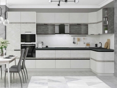 Кухонный гарнитур угловой Витра Бостон 1 ширина 401х146 см