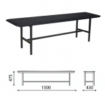 Банкетка без спинки BRABIX Берта Черный